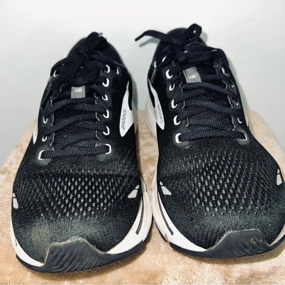 Brooks Ghost 15 Running Athletic Sneakers Shoes US 10 M Black Silver/Gray - Picture 5 of 10